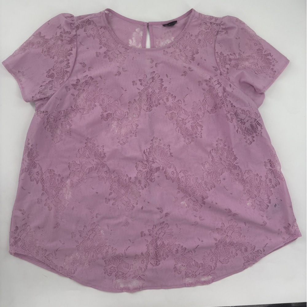 Torrid Lavender Lace Blouse - Picture 9 of 13